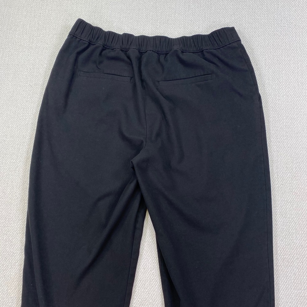 LOFT Tapered Ankle Pull On Dress Pants Womens Medium Black Pleated Front Career - Picture 10 of 13